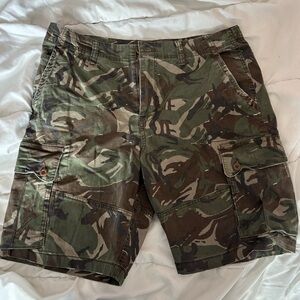 Camo cargo shorts